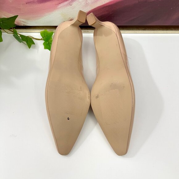 New Steve Madden Womens Pointed Toe Kitten Heel Pumps in Blush Patent 9 - Picture 9 of 13